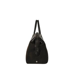 THE ROW GEORGE DUFFLE IN LEATHER AND DENIM