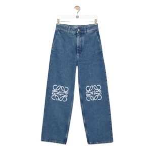 LOEWE ANAGRAM BAGGY JEANS IN DENIM