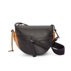 LOEWE SMALL GATE BAG IN SOFT CALFSKIN AND JACQUARD