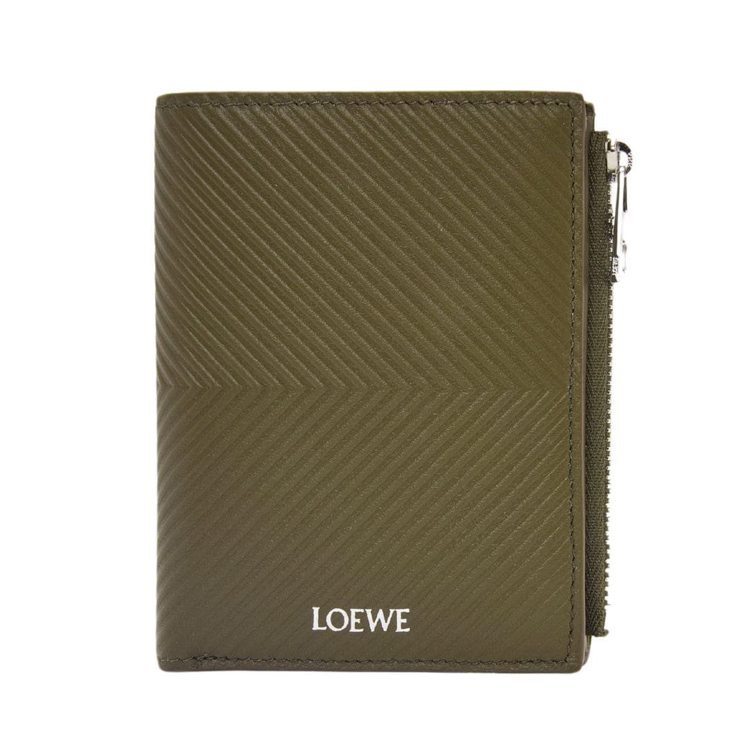 LOEWE SLIM COMPACT WALLET IN CLASSIC TEXTURED CALFSKIN
