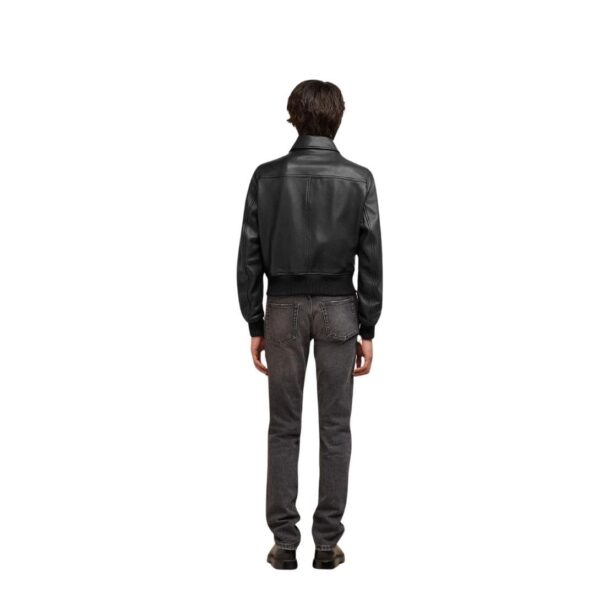 AMI ZIPPED LEATHER JACKET - Image 5