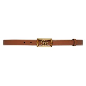 GUCCI BELT WITH DOUBLE G BUCKLE AND BAMBOO