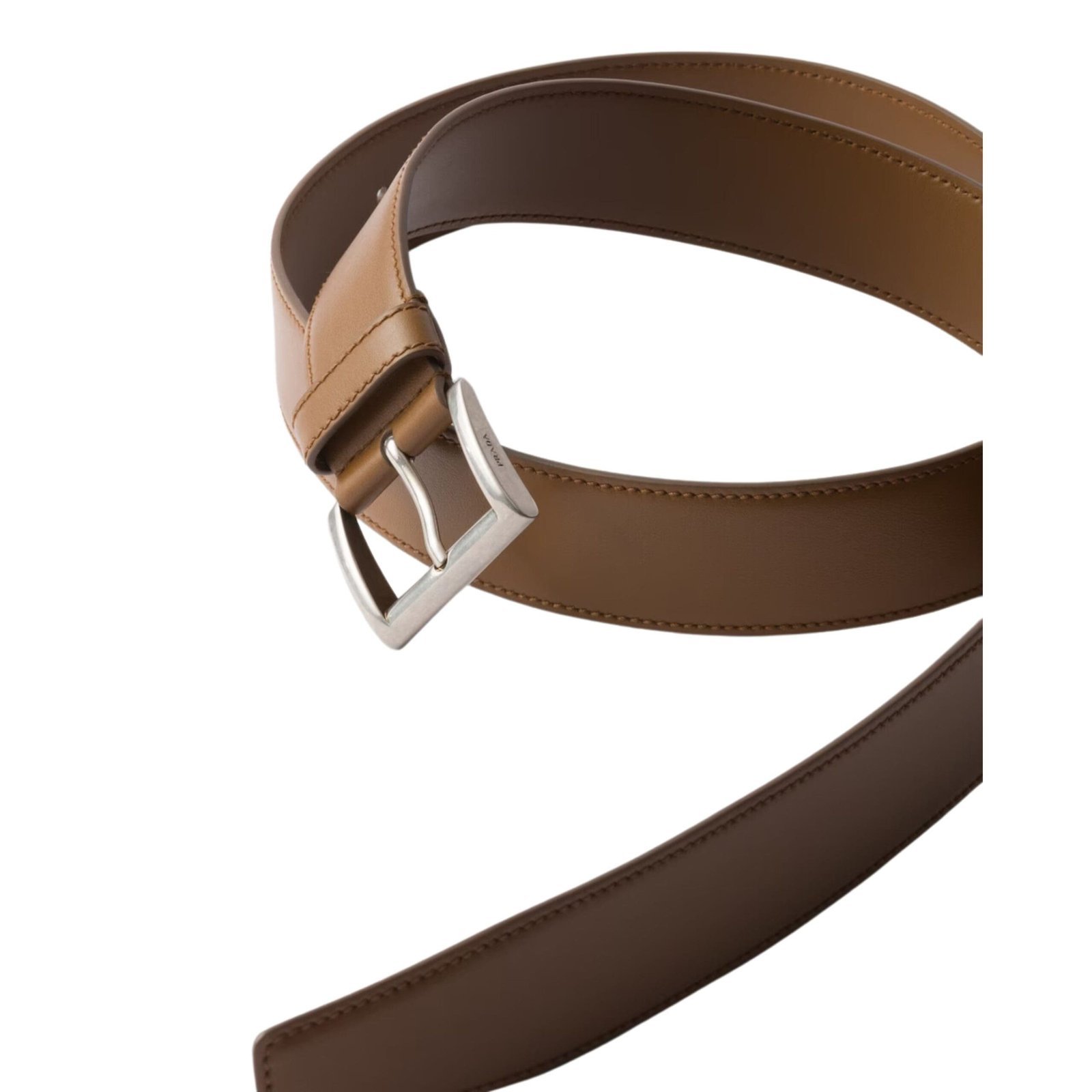 PRADA LEATHER BELT IN BROWN - Image 2