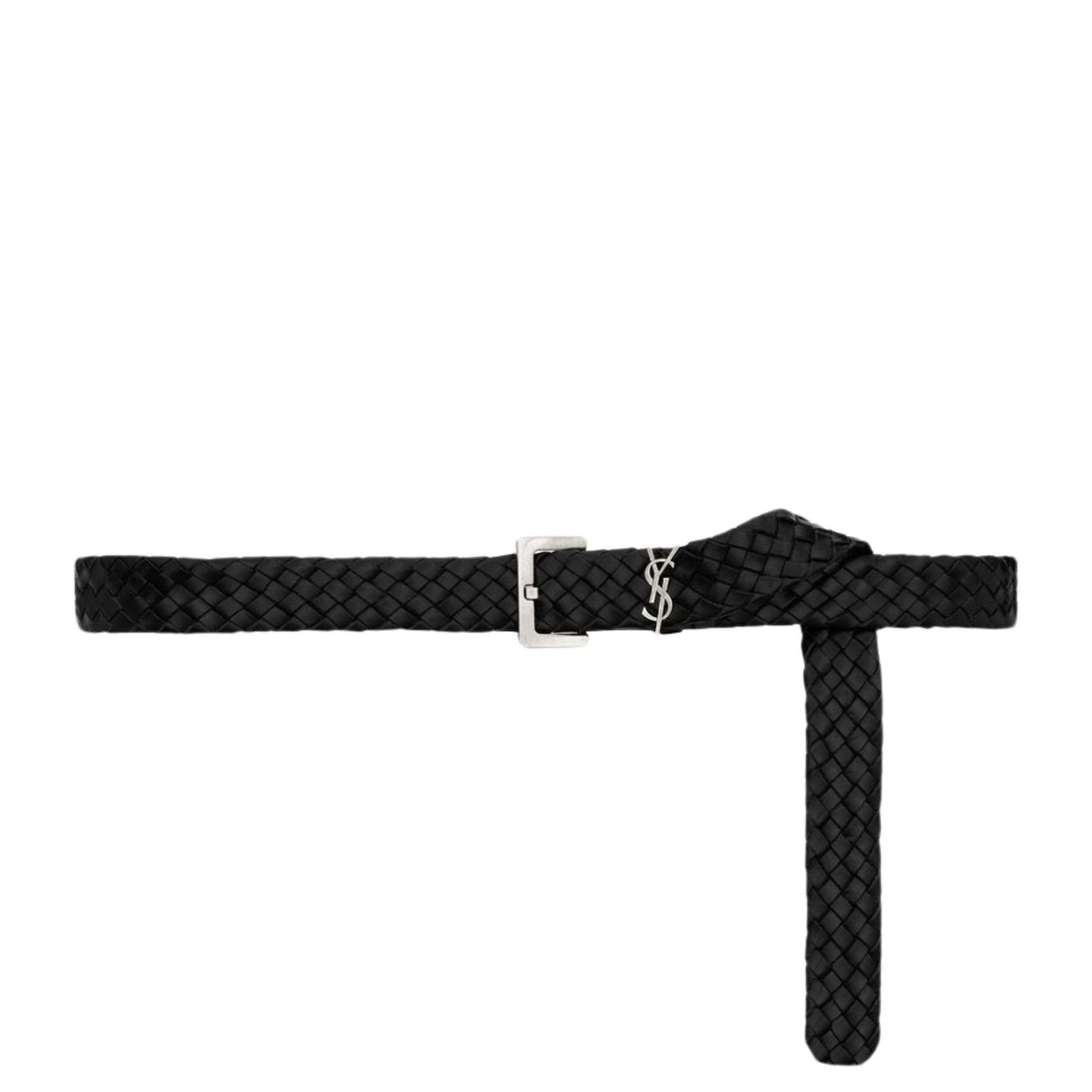 SAINT LAURENT CASSANDRE BELT IN WOVEN VEGETABLE TANNED LEATHER - Image 2