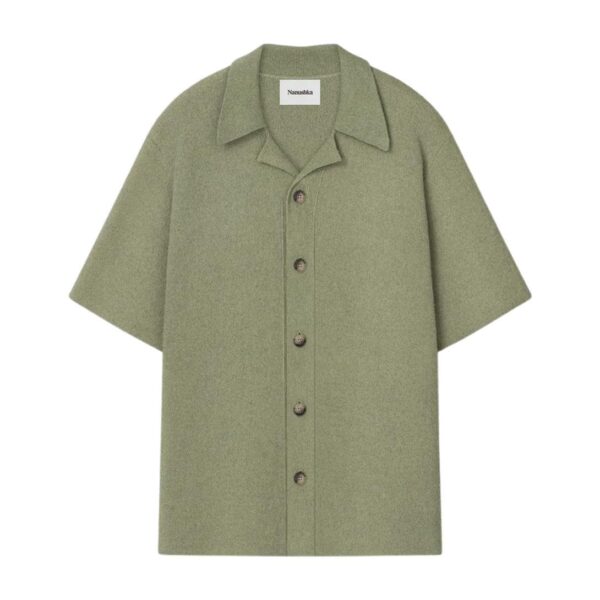 NANUSHKA ZIKO TERRY-KNIT SHIRT FADED SAGE