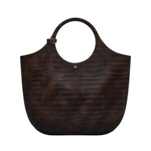 COURREGES LARGE HOLY CROCO STAMPED BAG