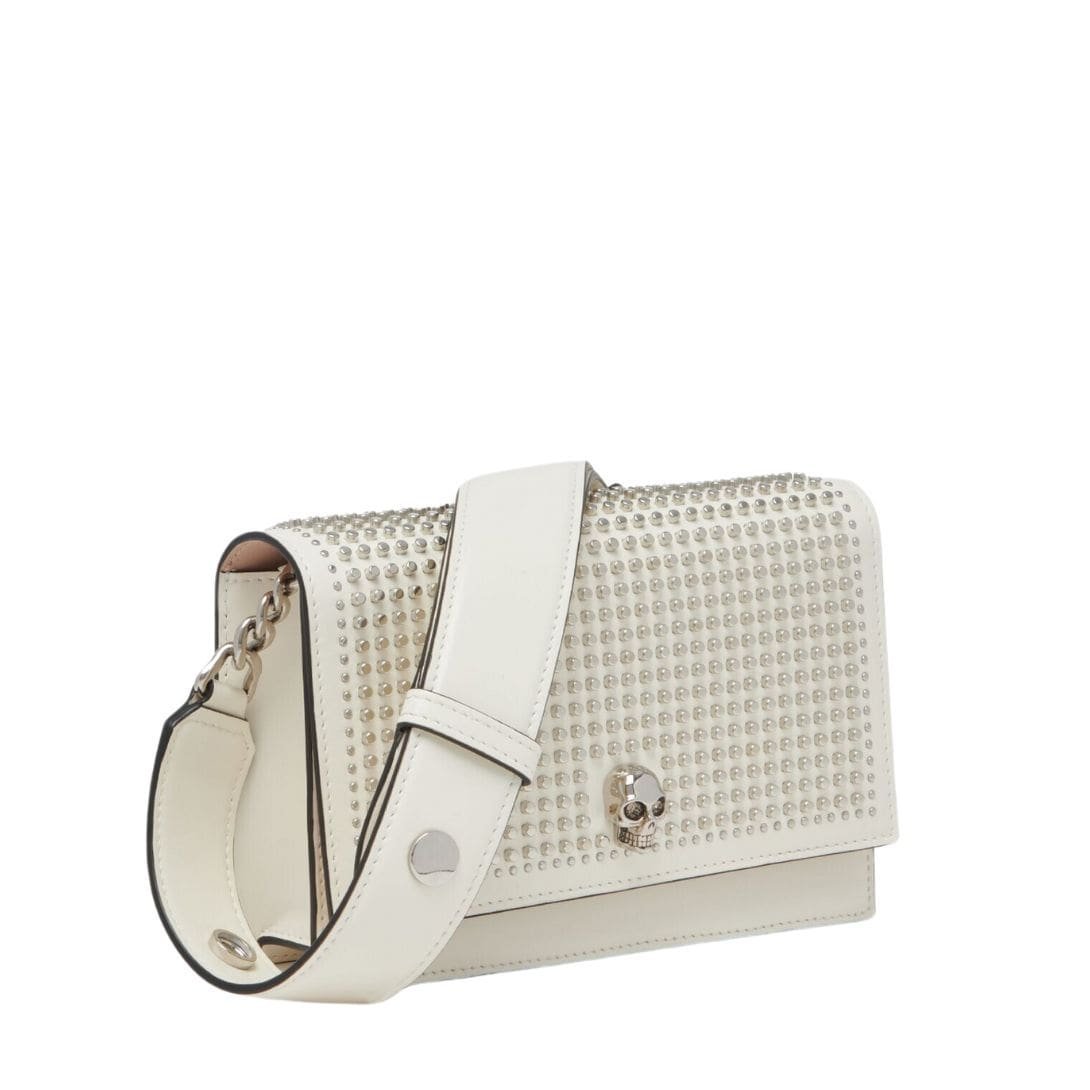 ALEXANDER MCQUEEN WOMEN'S THE BIKER SMALL SKULL BAG IN SOFT IVORY - Image 2