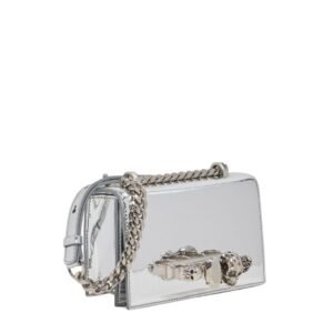 ALEXANDER MCQUEEN WOMEN’S MINI JEWELLED SATCHEL IN SILVER