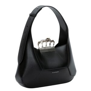 ALEXANDER MCQUEEN WOMENS THE JEWELLED HOBO BAG IN BLACK