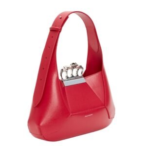 ALEXANDER MCQUEEN WOMEN’S THE JEWELLED HOBO BAG IN WELSH RED