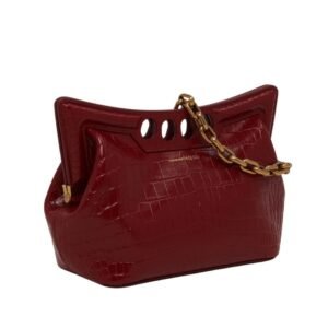 ALEXANDER MCQUEEN WOMEN’S THE PEAK BAG SMALL IN DARK RED