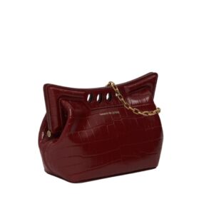 ALEXANDER MCQUEEN  WOMEN’S THE PEAK BAG MINI WITH CHAIN IN DARK RED