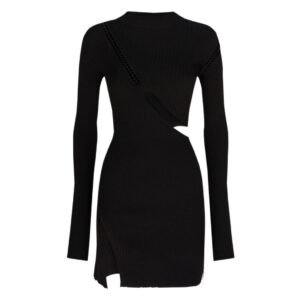 THE ATTICO BLACK MINI DRESS