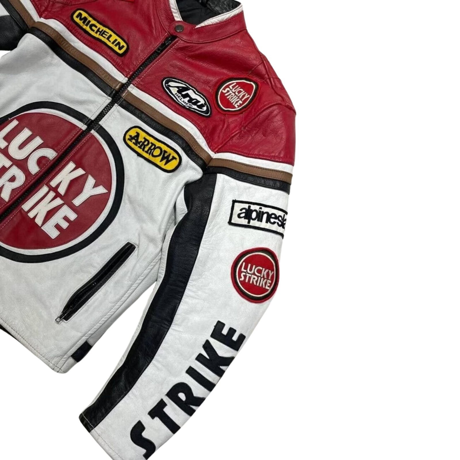 Lucky Strike Racing Leather Jacket - Image 2