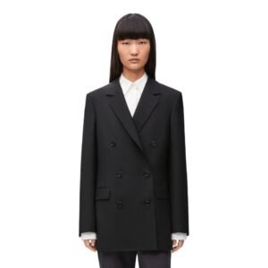 LOEWE DOUBLE BREASTED WOOL AND MOHAIR JACKET