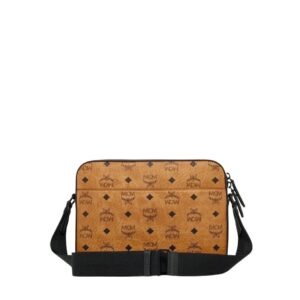 MCM MEDIUM AREN MESSENGER BAG IN VISETOS COGNAC