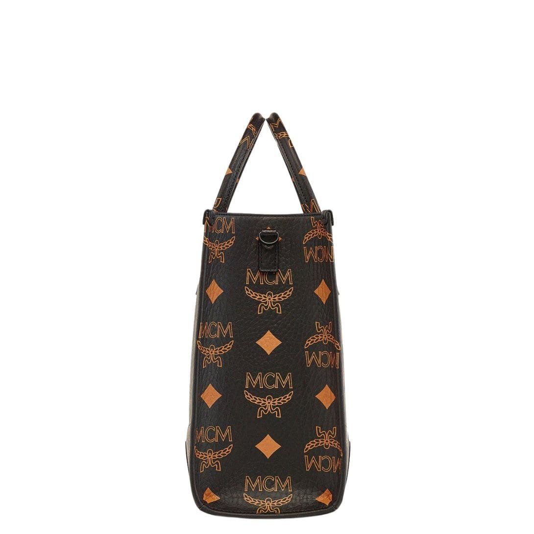 MCM LARGE MUNCHEN TOTE IN MAXI VISETOS BLACK - Image 4