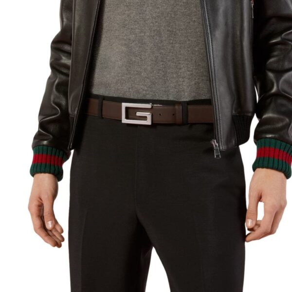 GUCCI REVERSIBLE BELT WITH SQUARE G BUCKLE - Image 2