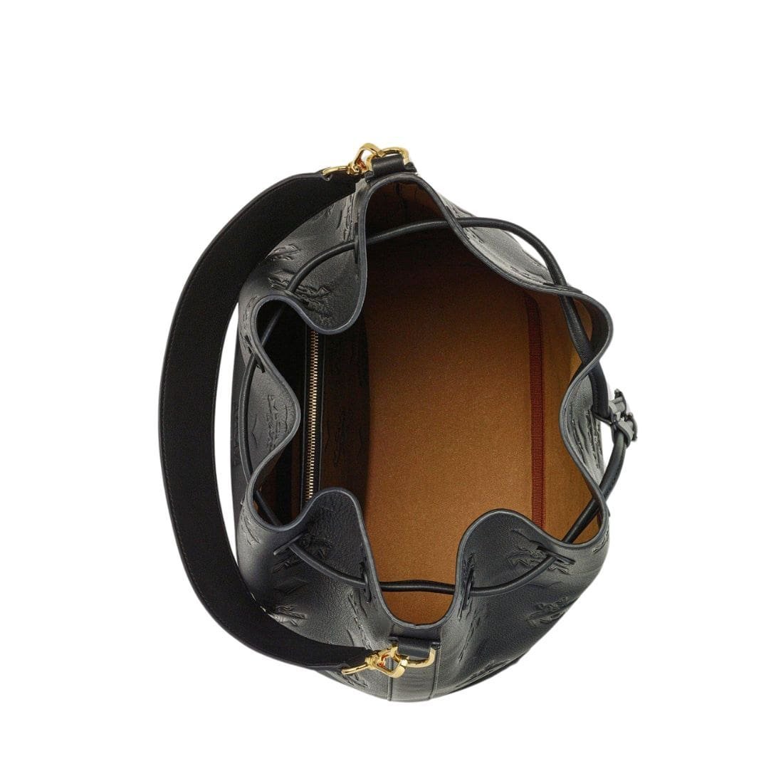 MCM LARGE DESSAU DRAWSTRING IN EMBOSSED MONOGRAM LEATHER BLACK - Image 3