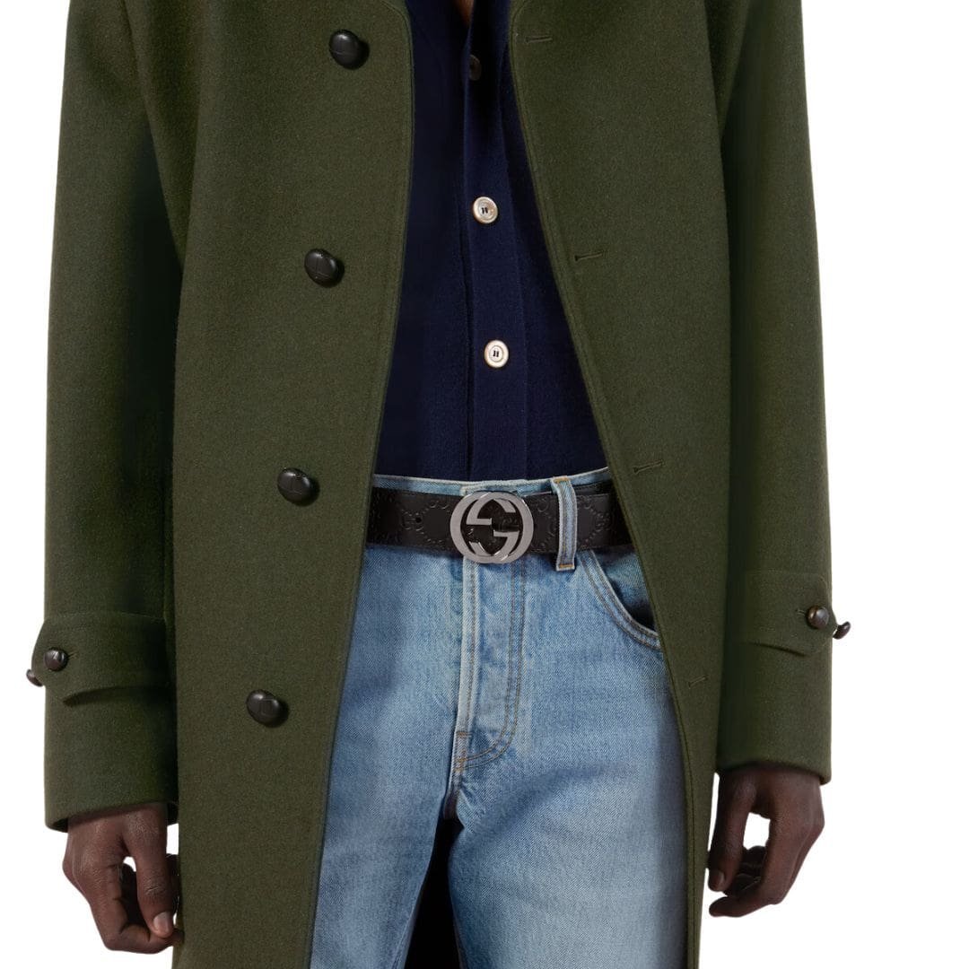 GUCCI REVERSIBLE SIGNATURE BELT IN BLACK - Image 2