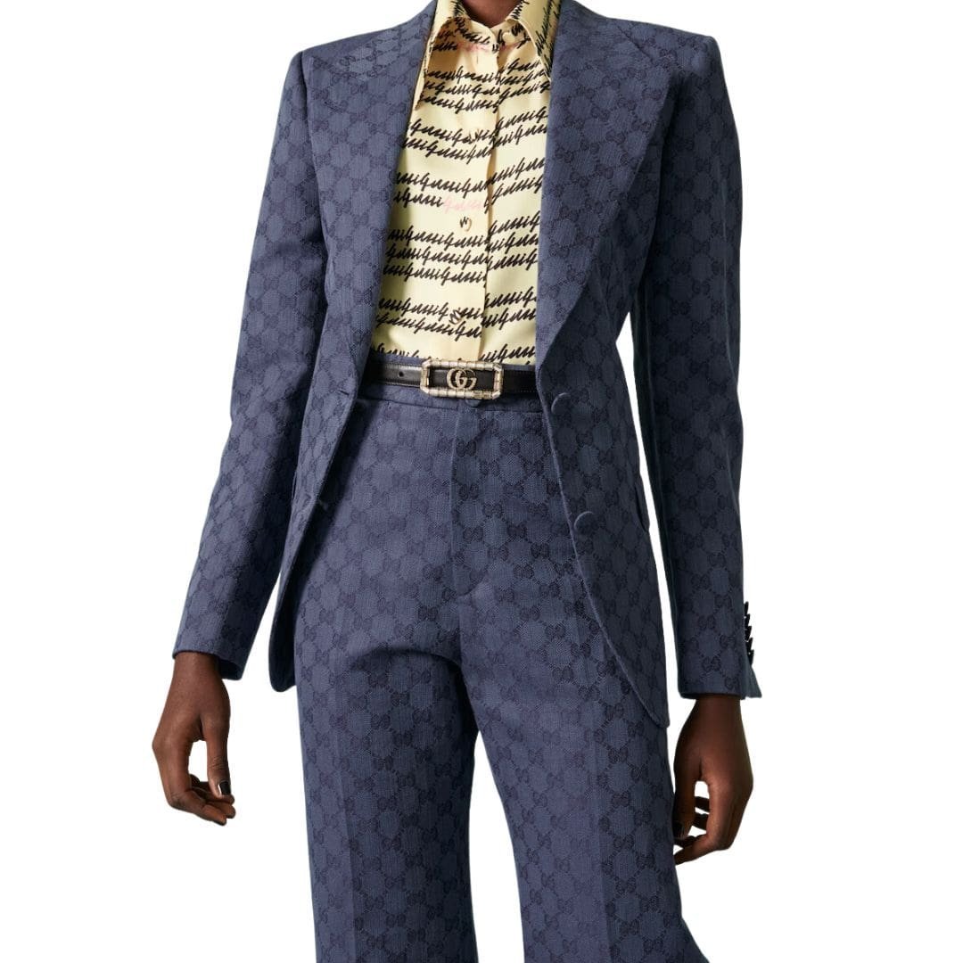 GUCCI THIN BELT WITH CRYSTAL DOUBLE G BUCKLE - Image 3