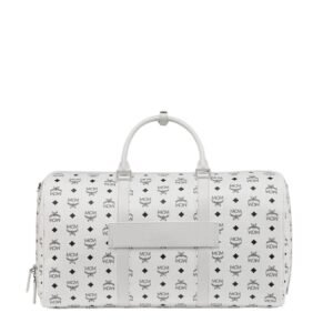 MCM OTTOMAR WEEKENDER BAG IN VISETOS WHITE