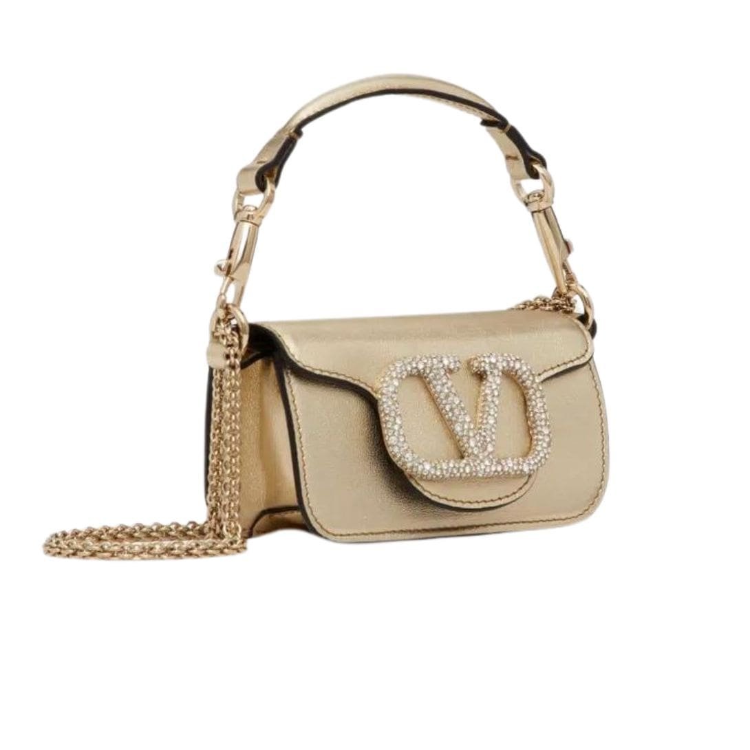 VALENTINO GARAVANI LOCÒ MICRO BAG WITH CHAIN AND JEWEL LOGO - Image 3