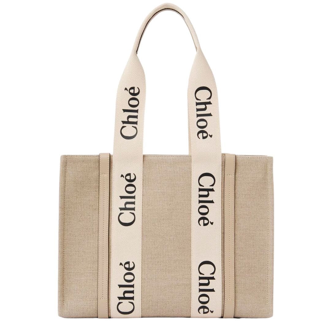 CHLOE MEDIUM WOODY TOTE BAG ARGIL BROWN - Image 5