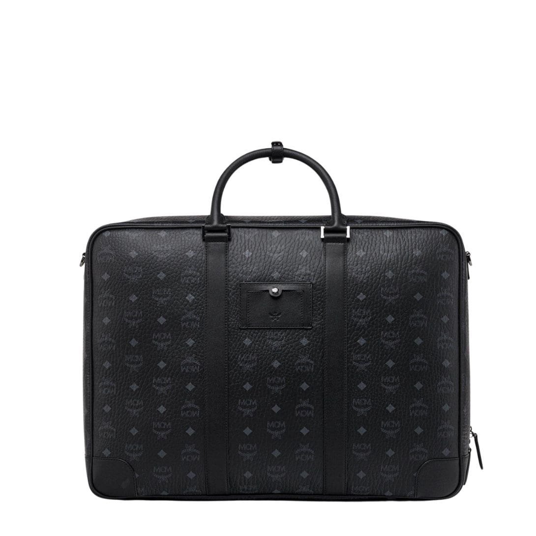 MCM LARGE OTTOMAR SUITCASE IN VISETOS BLACK - Image 3
