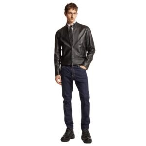 DSQUARED2 LEATHER BIKER BOMBER