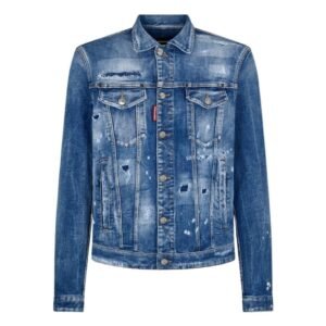 DSQUARED2 MENDED RIPS DAN DENIM JACKET