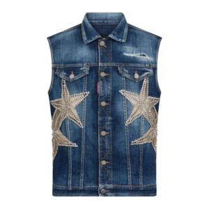 DSQUARED2 STARRY NIGHT DENIM CLASSIC VEST