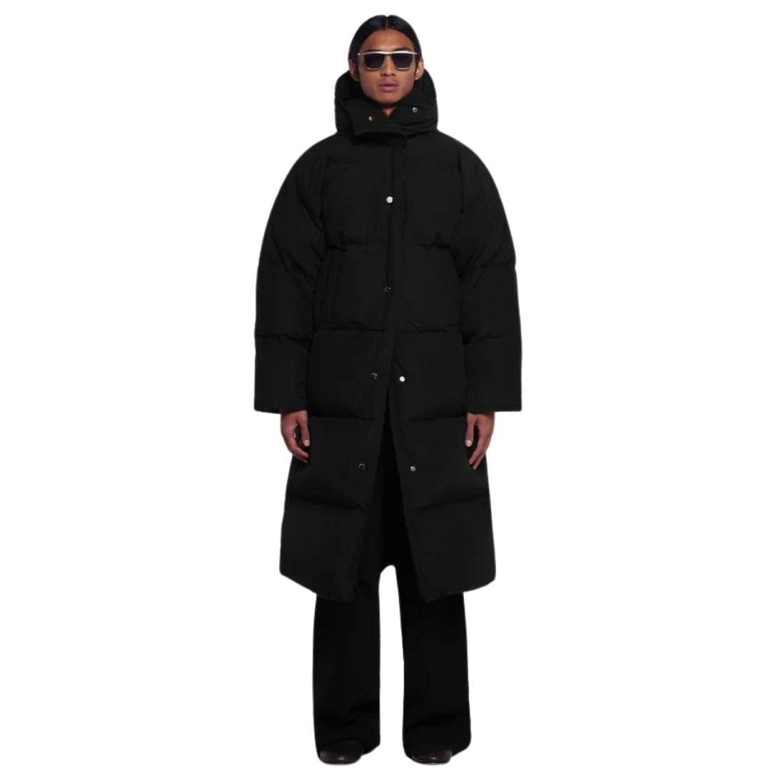 NANUSHKA RIVA TECH POPLIN PUFFER COAT OFF BLACK - Image 6