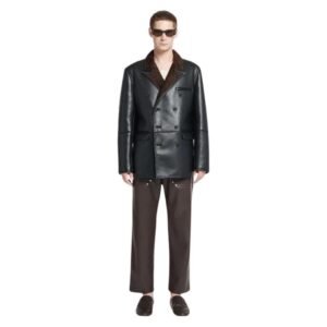 NANUSHKA ANDRO BONDED SHEARING BLAZER BLACK