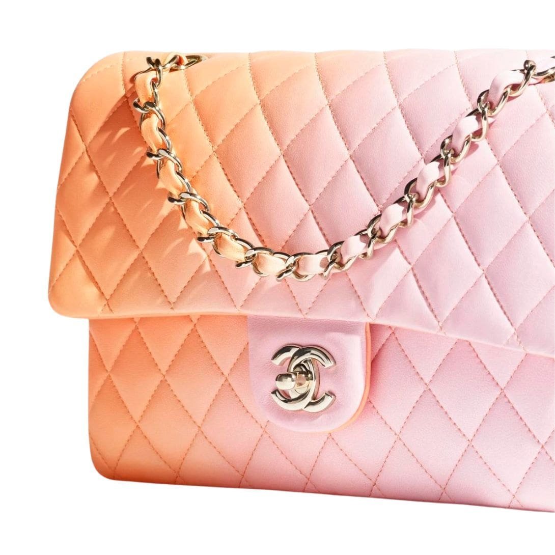 CHANEL CLASSIC 11.12 HANDBAG PINK & ORANGE - Image 3