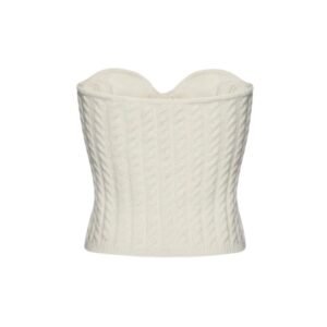 MAGDA BUTRYM CABLE KNIT CORSET IN CREAM