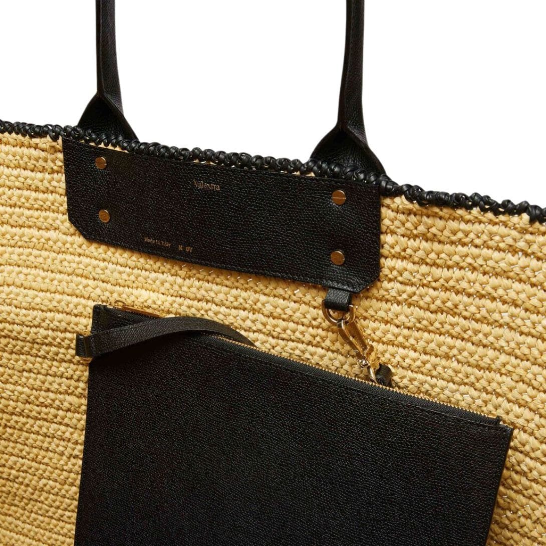 VALEXTRA SOFT TOTE RAFFIA CROCHET MAXI BAG - Image 3