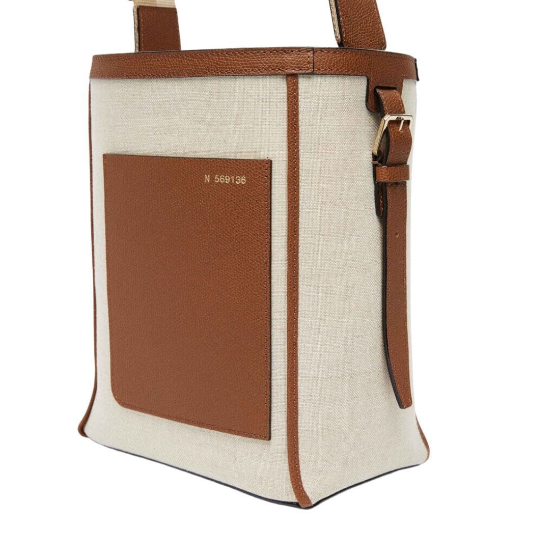 VALEXTRA SOFT CANVAS BUCKET MINI BAG - Image 4