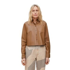 LOEWE TRAPEZE SHIRT IN NAPPA LAMBSKIN