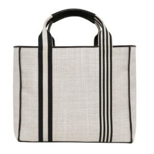 VALEXTRA LINEAR FABRIC MEDIUM TOTE BAG