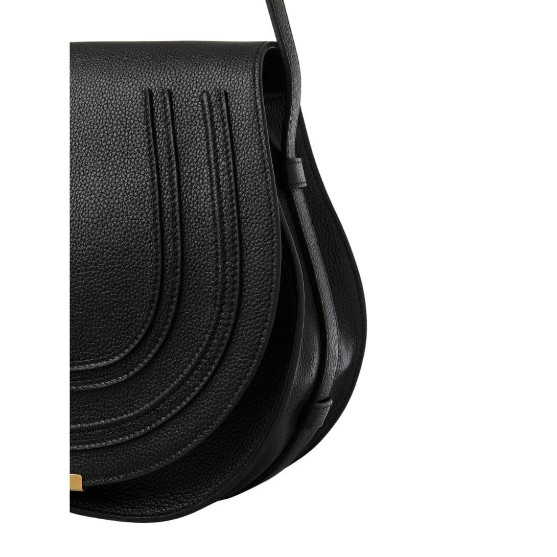 CHLOE MARCIE MEDIUM SADDLE BAG BLACK - Image 3