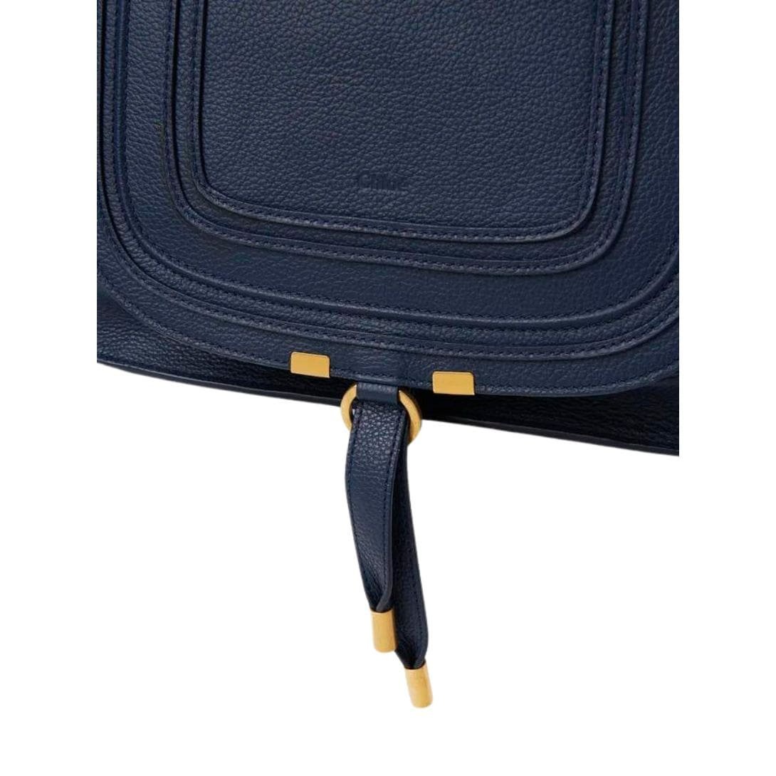 CHLOE MARCIE DOUBLE CARRY BAG NAVY - Image 4