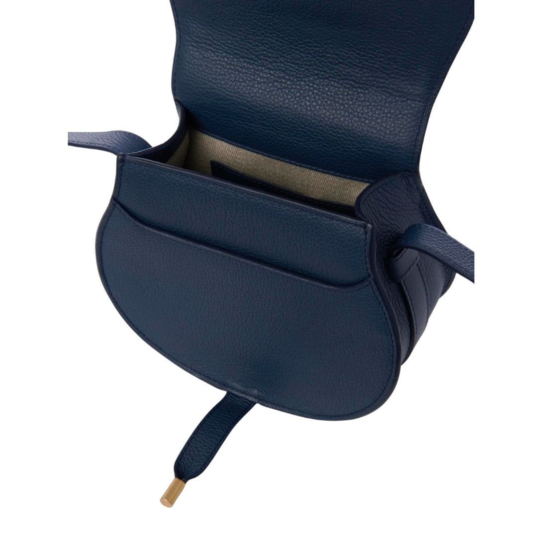 CHLOE MARCIE SMALL SADDLE BAG NAVY - Image 4