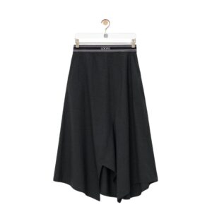 LOEWE ASYMMETRIC SKIRTS IN WOOL