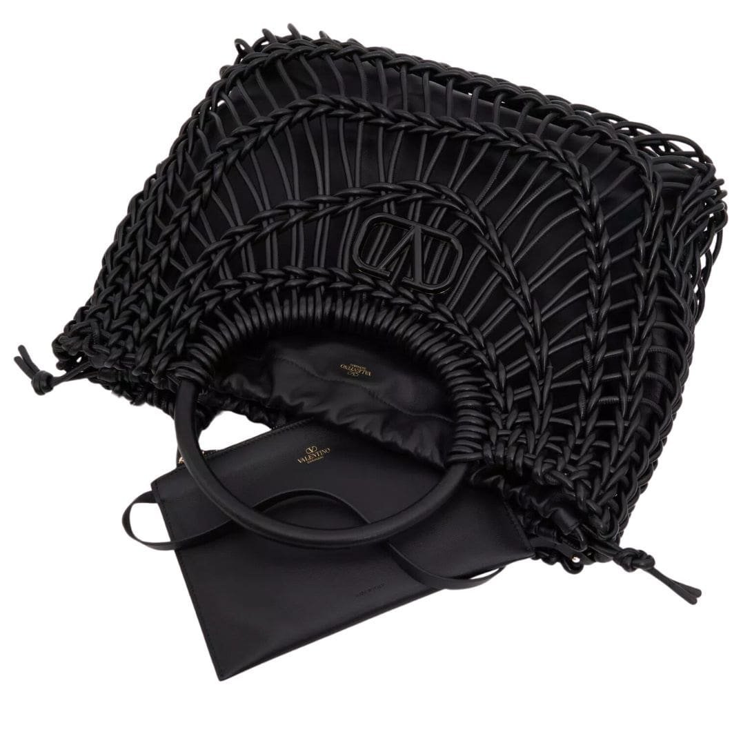 VALENTINO GARAVANI ALLKNOTS WOVEN LEATHER SHOPPER - Image 7