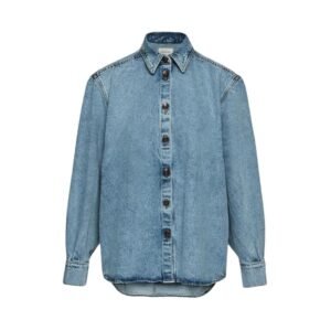 MAGDA BUTRYM CLASSIC OVERSIZED DENIM SHIRT IN FADED BLUE