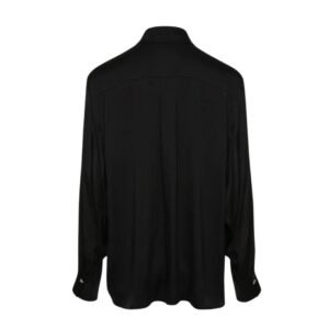 MAGDA BUTRYM CLASSIC SILK SHIRT IN BLACK