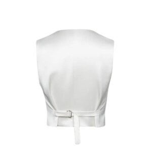 MAGDA BUTRYM CLASSIC WAISTCOAT IN CREAM