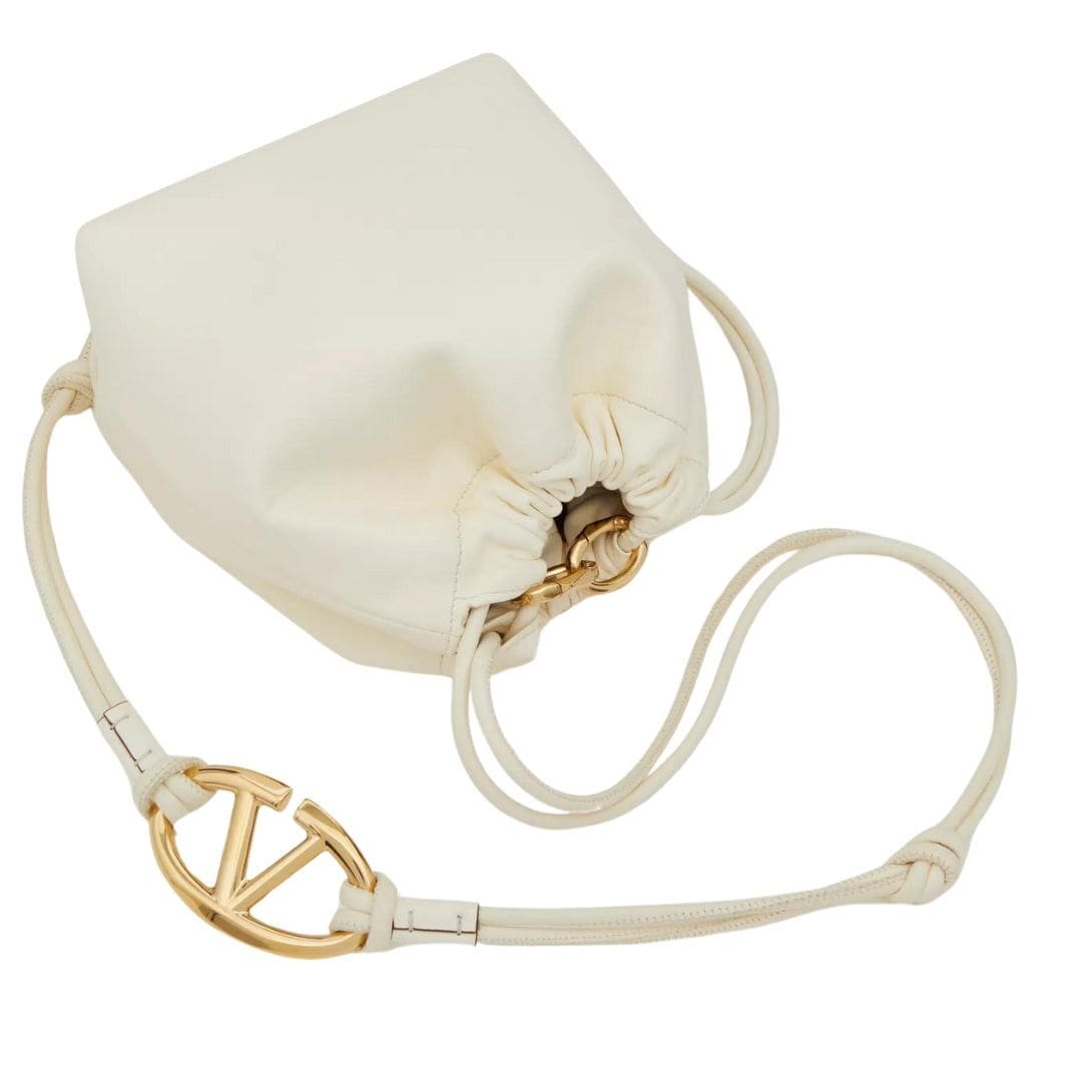 VALENTINO GARAVANI VLOGO POUF NAPPA LEATHER MINI BUCKET BAG - Image 5