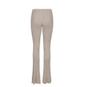 MAGDA BUTRYM RIBBED KNIT SILK LEGGINGS IN GREY